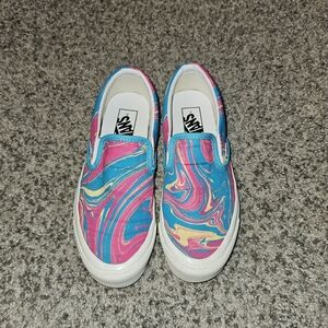 Vans Swirl Pattern Slip-On Sneakers